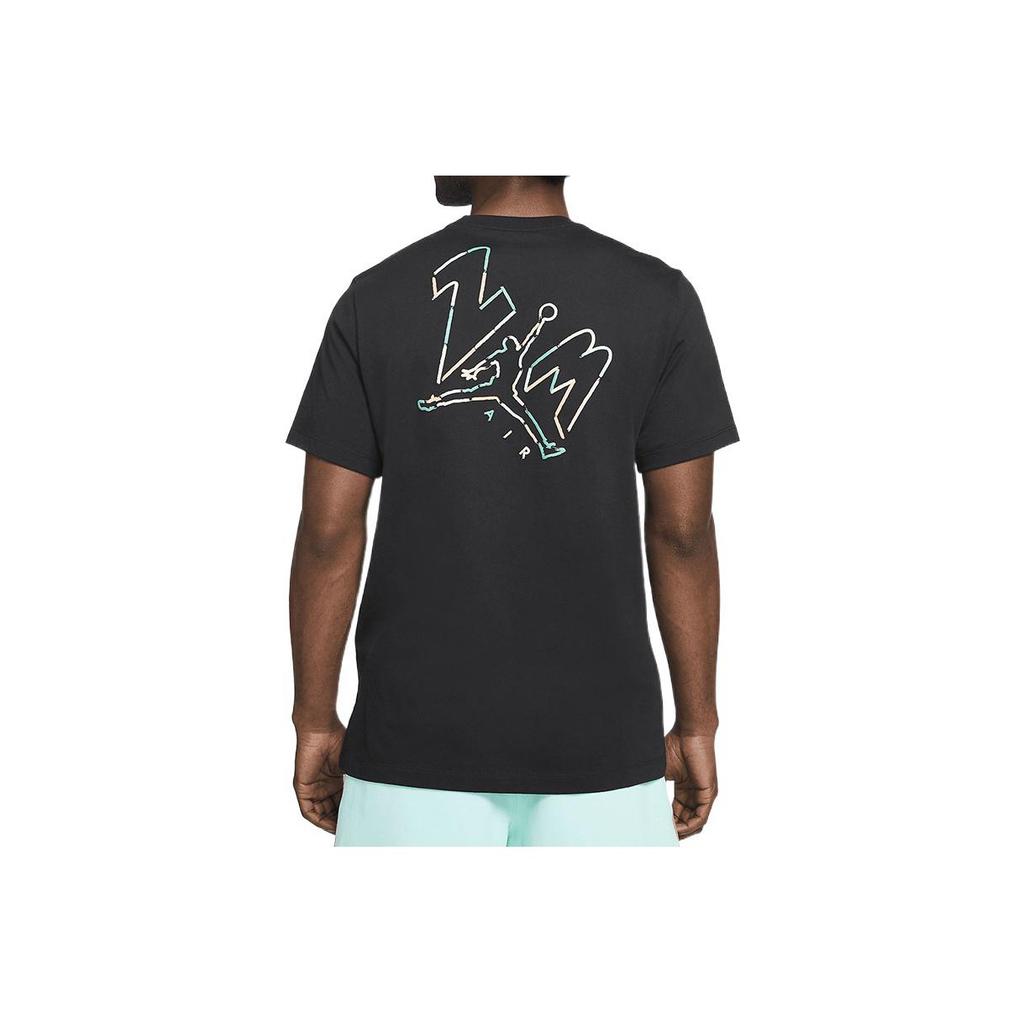 Jordan T Shirts Men's Black Crew Neck Moderate Straight Fit DC4829-010