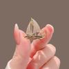 Elegant Sailboat Brooch Unisex Pin with Anti Exposure Clasp Perfect for Suits Exquisite Pin Accessories
