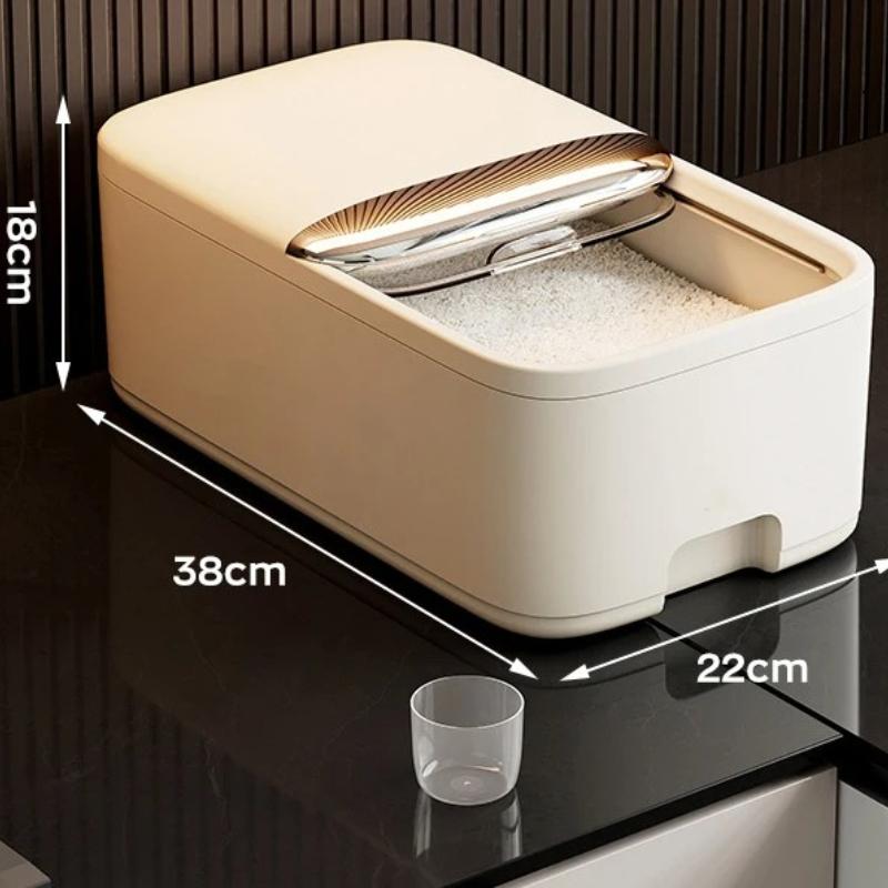 Rice Storage Box Home with Lid Insect Proof Moisture Proof Rice Box Grain Sealed Jar Kitchen Container Storing Dry Grain