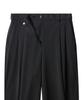 MUSINSA STANDARD WOMAN Women'S Heavyweight Fleece-Lined High-Waisted Wide Hidden Elastic Waist Slacks [Charcoal Gray]