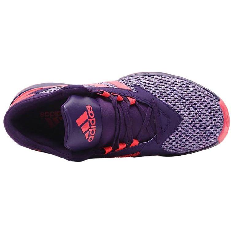 Adidas Basketball Versatile Comfortable Non-Slip Durable High-Top Basketball Shoes Men Sneakers Purple Red AQ8553