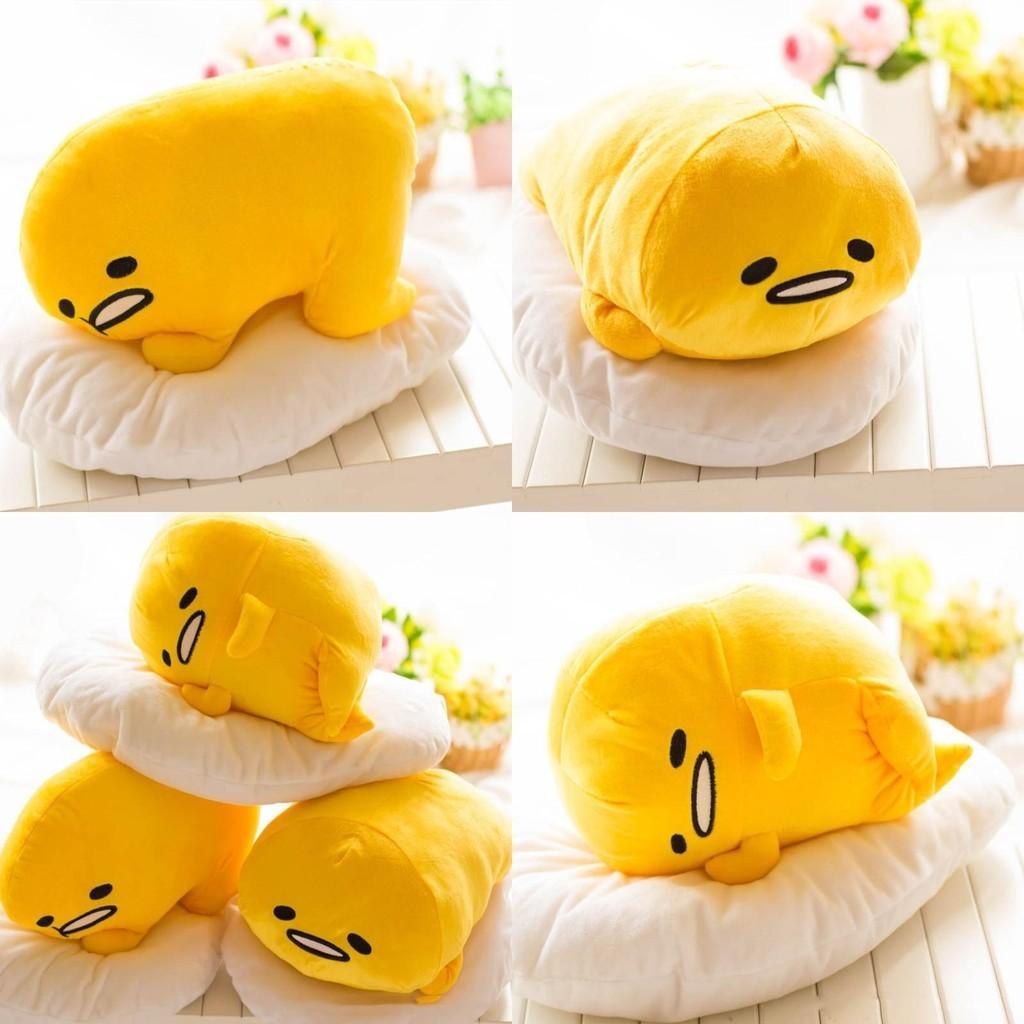 Morbido e Accogliente Carino Sdraiato Gudetama Uovo Pigro Motchiri Peluche da 15" Cuscino Riempito Perfetto per il Relax