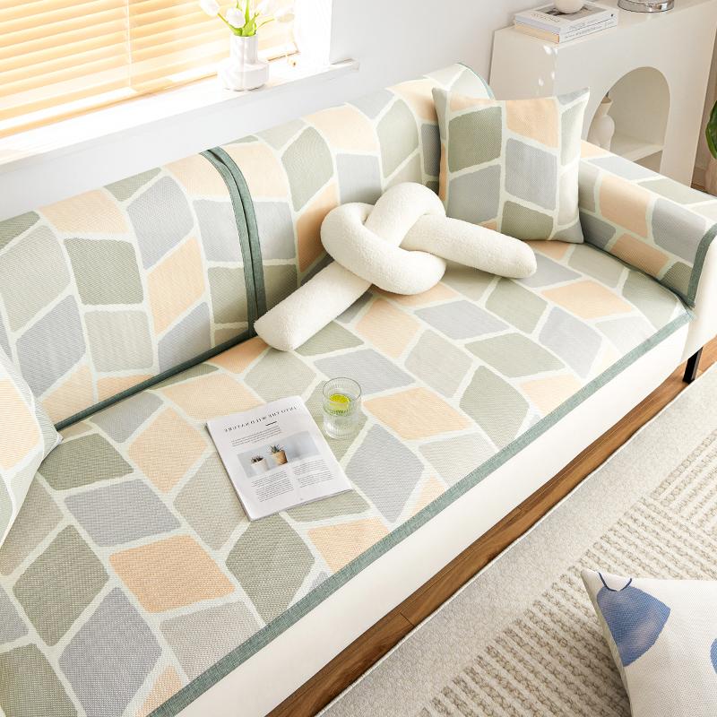Non-Slip Sofa Seat Cushion Cloth Cushion Sofa Cushion Ice Sofa Slipcover Summer Mat