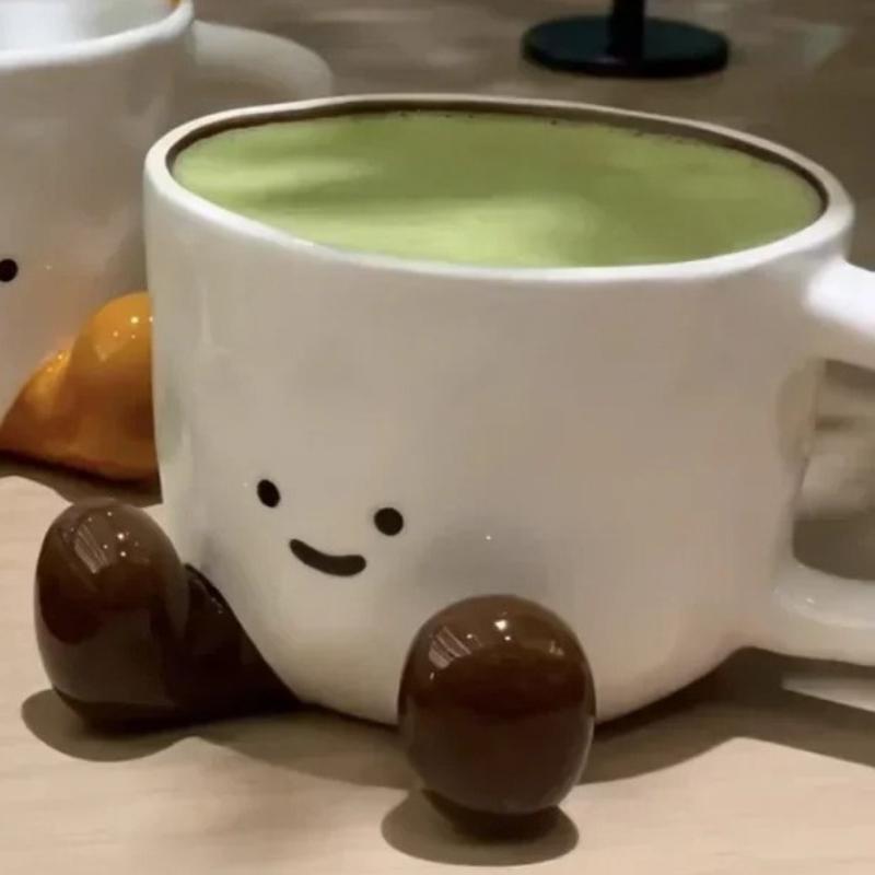 Cartoon Ceramic Cup Bigfoot Creative Coffee Milk Tea Water Cup Cute Children s Breakfast Cup Home Couple Cup Ceramic Cup Office 350ml