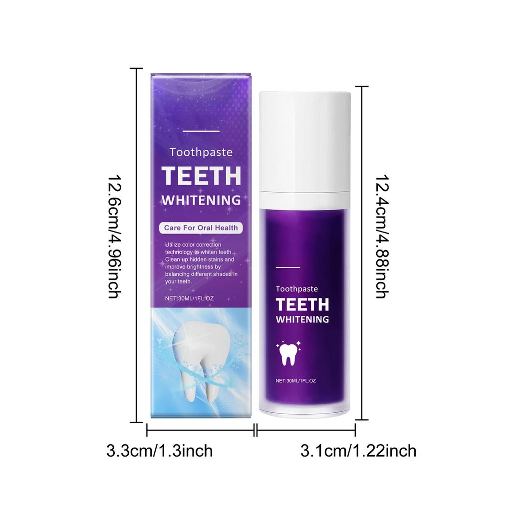 Purple Corrector Teeth Whitening Toothpaste Removal Tooth Stains Cleaning Oral Hygiene Bleaching Dental Fresh Breath Tooth Care