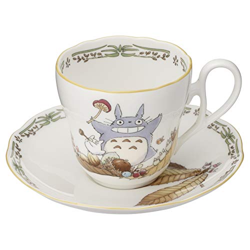 Noritake Untertasse (Paar Set) (Kaffee Tee) 250cc Mein Nachbar Totoro Mikrowellengeeignet Knochenporzellan (TP97889/4924-38)