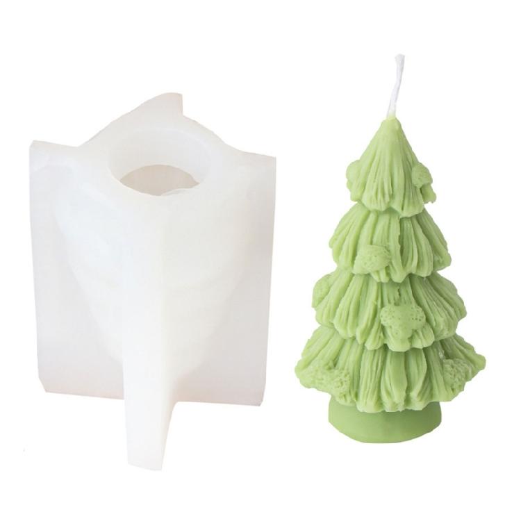 Christmas Celebration Silicone Candle Molds Multifuntional Use Suitable for Home Crafting and Present Clay Home Decors