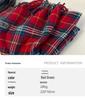 Nianke* Women's High-End Windproof Red Plaid Scarf - Imitation Cashmere, Warm & Stylish for New Year & Christmas 