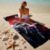 Custom Name Batman Cityscape Stylish Digital Printing Beach Towel Quick‑Drying Absorbent Blanket for Beach Pool Gym Travel