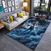 Anime Warrior with Staff Design Suitable As a Non-slip Mat for the Living Room or Bedroom Sofa