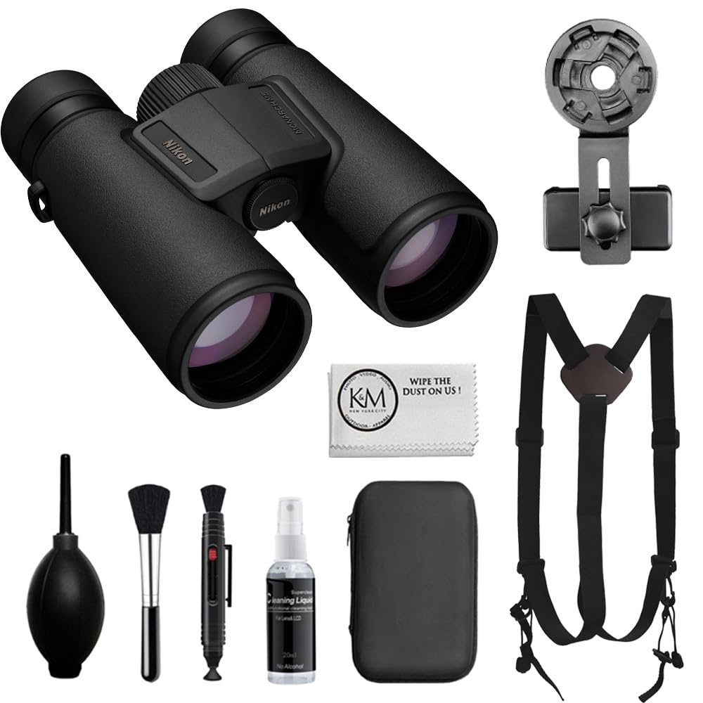 

Nikon Monarch M5 8x42 Binoculars Black Bundle with Harness Smartphone Adapter and 5-Piece Cleaning Kit