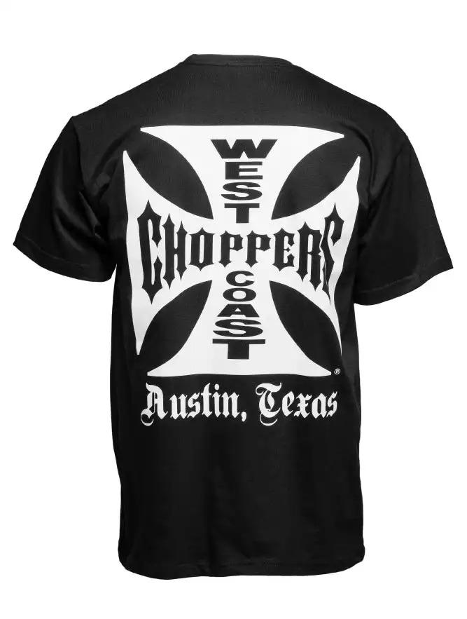 West Coast Choppers "West Coast Iron Cross" Americké Retro Ležérní Tričko s Krátkým Rukávem