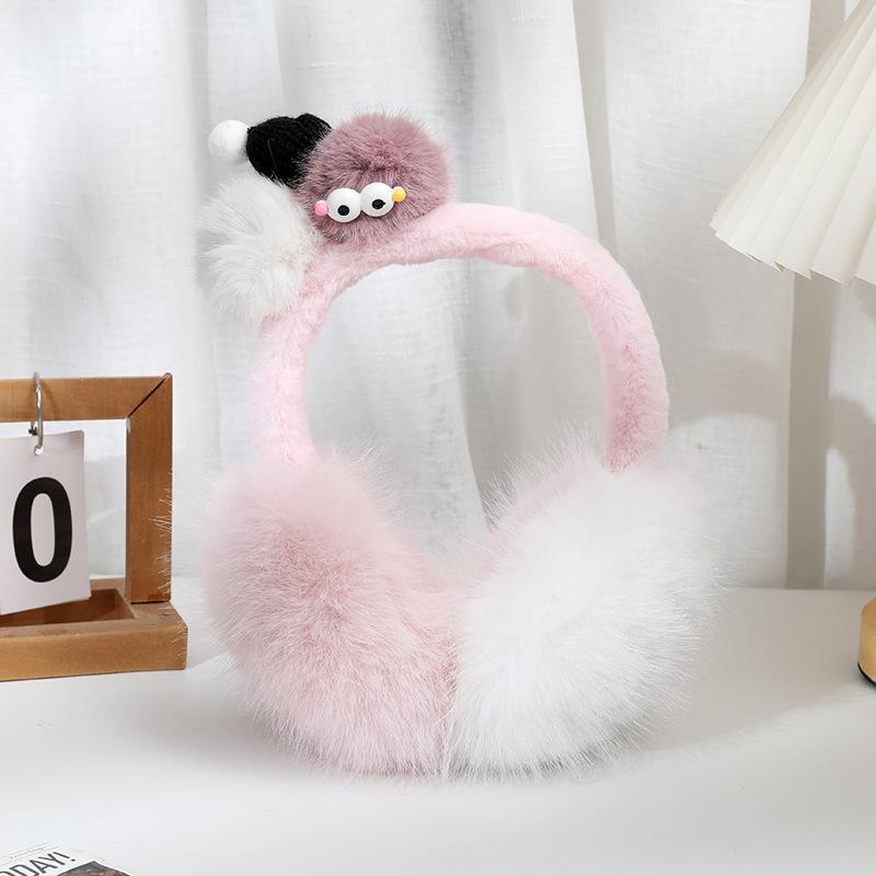 Women s Winter Cartoon Plush Earmuffs - Foldable, Warm, and Fashionable