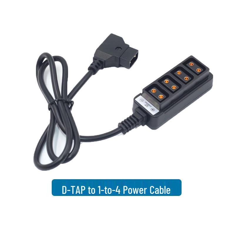 

D-Tap 1-to-4 V-Mount Battery Adapter Cable for Camera Power Conversion