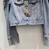 Europese Lente 2026: Elegante Off-Shoulder Hoge Taille Denim Damesjas