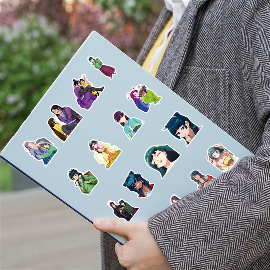 63pcs Suitcase Stickers Waterproof Stickers Scooter Computer Tablet Cartoon Decoration