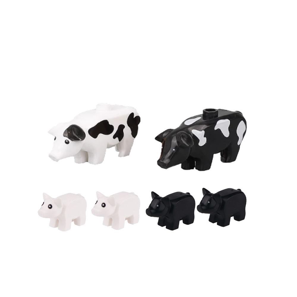 Città Animale Zoo Fattoria MOC Mattoncini Porco Pollo Pecora Coccodrilli Panda Delfino Elefante Gorilla Frutta Aquila Mattoncini Giocattoli A012