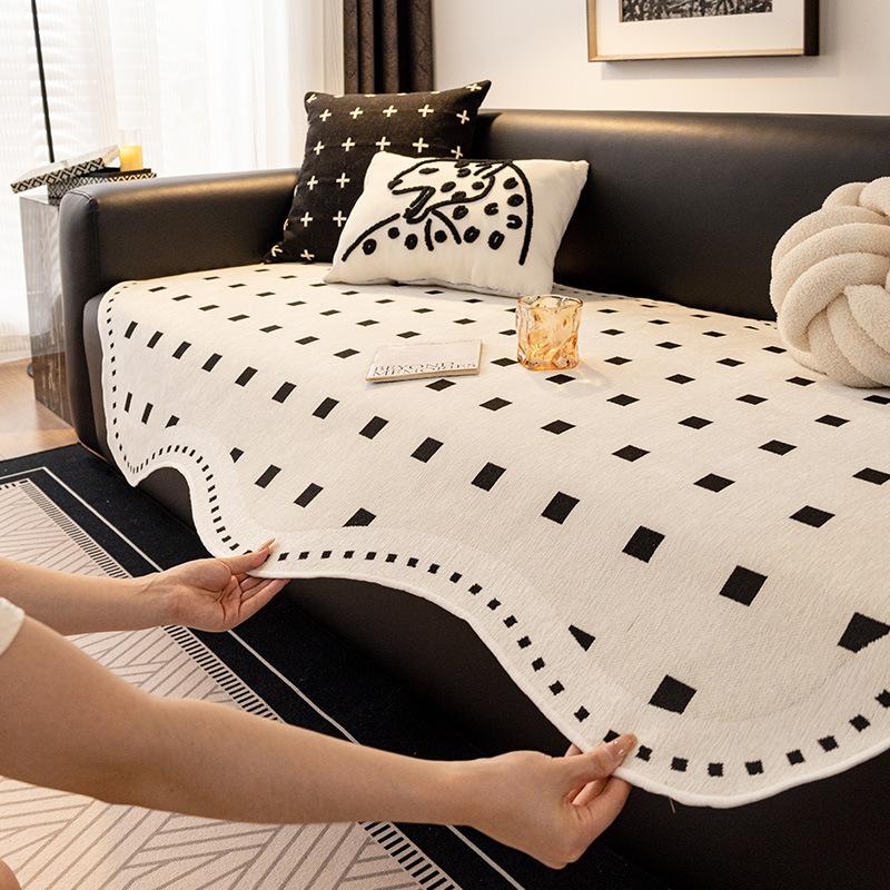Special Special-Shaped Sofa Cushion For Leather Sofa, Universal In All Seasons  New Fixed Non-Slip Sofa Cover Cloth Cover Towel