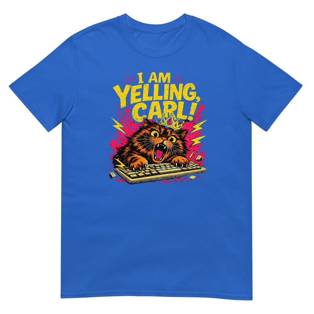 Funny I Am Yelling Carl Donut Cat Meme Graphic Tshirt