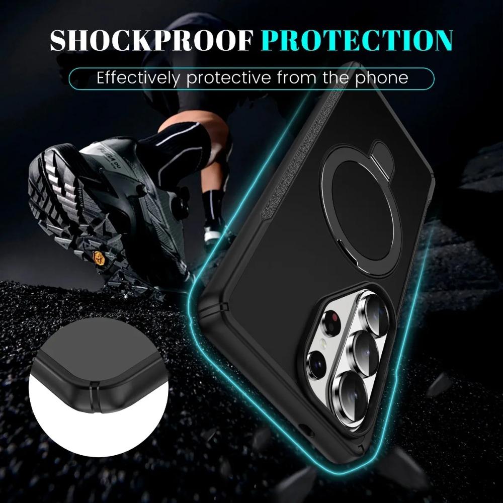 Magnetic Ring Holder Case For Samsung S25 S26 Ultra S24 Plus A07 A36 A56 A55 A26 A16 A06 A05 360° Kickstand For MagSafe Cover