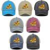 Cartoon Excavator Embroidery Mesh Cap Snapback Trucker Hat Caps For Man Washed Cotton Unisex Adjustable Mesh Cap
