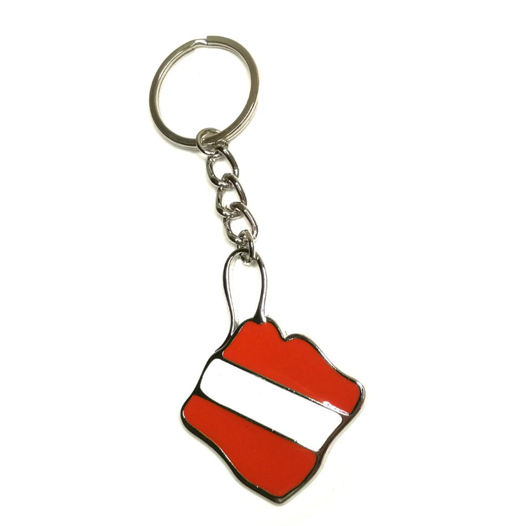 Sturdy Scuba Flag Themed Key Holder Zinc Alloy Keychain Fashionable Sea Creature Keyring Bag Accessory for Travelers