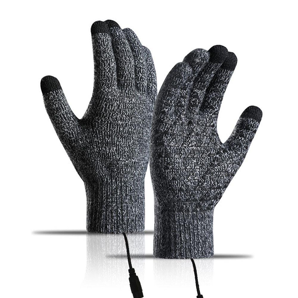 Heated Motorcycle Gloves Winter Warm Touch Screen Gloves With Heating Sheet USB Charging Soft Outdoor Fishing Cycling Gloves