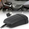 Motorcycle 1 Piece Rear Passenger Seat with 1 Piece Seat Bolt Nut PU Leather Billet Aluminum Fit For Harley Street Bob 2018-2020
