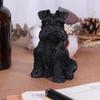 Szczeniak Schnauzera Żywiczna Kryształowa Statua Przedmioty do Wystroju Domu Różowy Kryształ Kamień Miłości Rzeźby i Figurki Schnauzerów Wystrój Domu