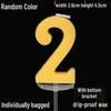 50 Gold Number Candle Cake Toppers, Individually Boxed for Kids' First Birthday