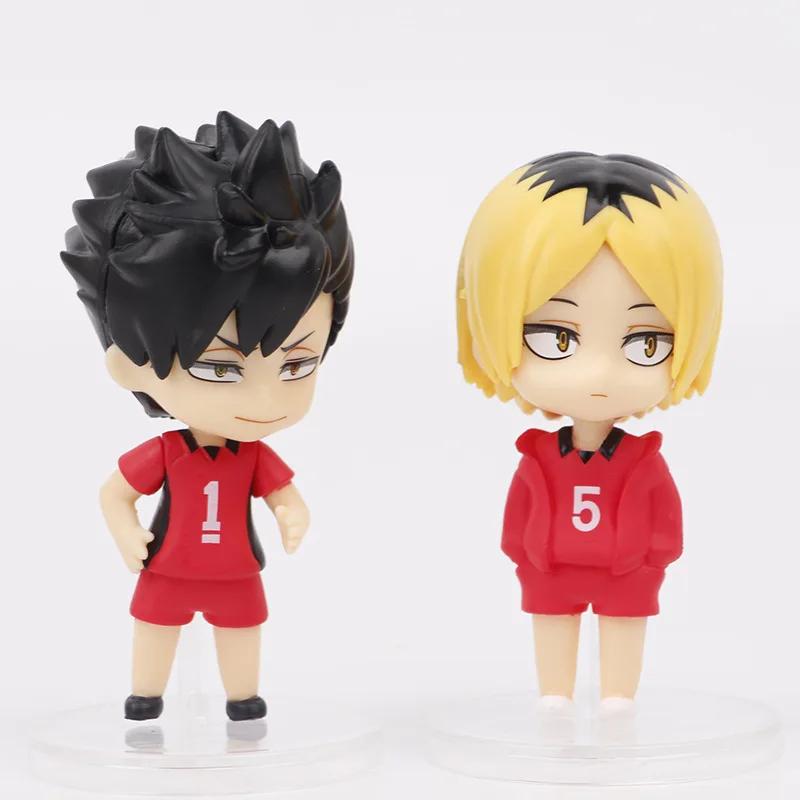 1pc random color  haikyuu TO THE TOP Volleyball Boy PVC Action Figure Model Toy Q Version Stationary Pose