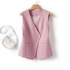 Spring and Autumn New Style Suit Vest Fashionable Outer Style Waistcoat Western Style Sleeveless Layered Jacket