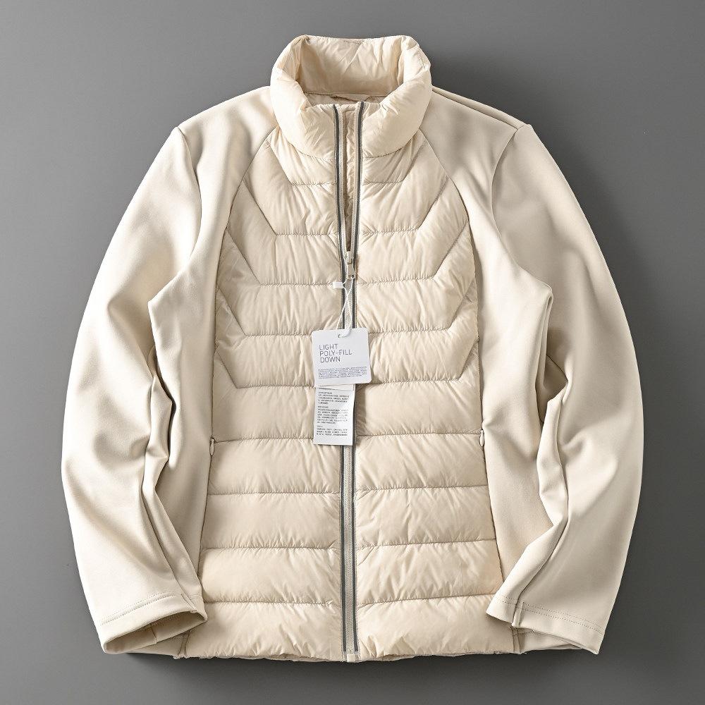 Autumn and winter white duck down stand-neck down jacket, separate, fill down, slim and thin sports style yoga jacket, down jacket