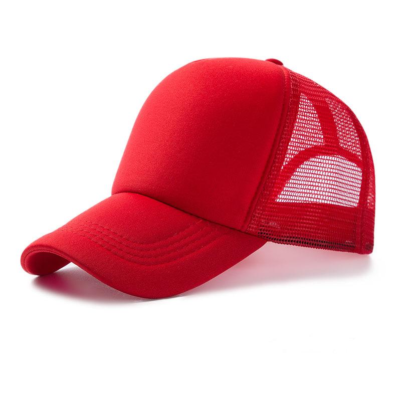 Truck cap Sponge mesh Solid color duckbill cap Sunscreen breathable sun hat