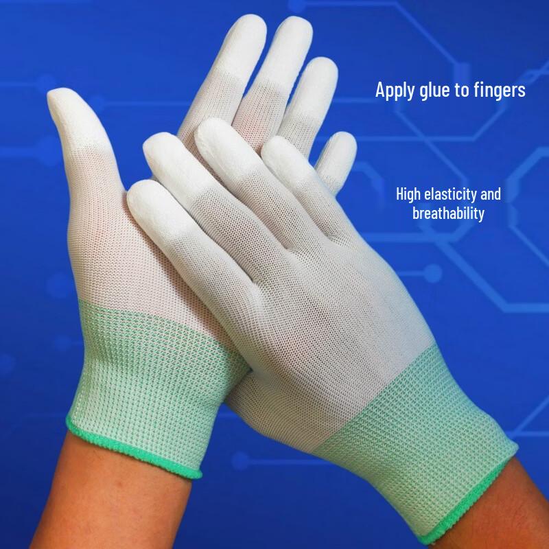 Tingbai Cleanroom PU Palm Dipped Gloves