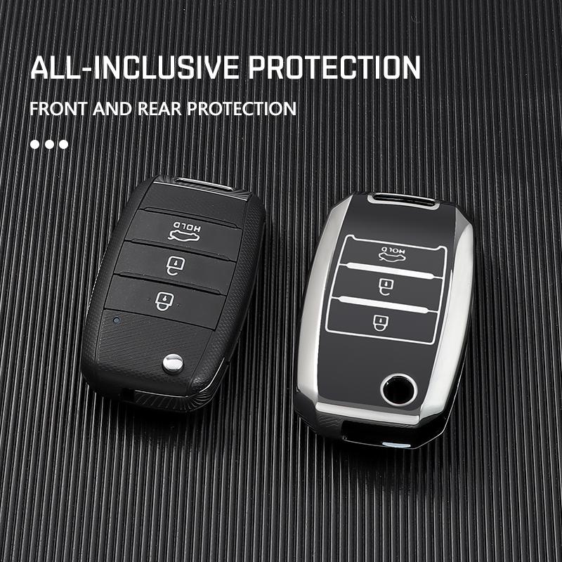 3 4 Buttons Tpu Car Flip Key Case Cover Shell For Kia Rio 3 Ceed Cerato K2 K3 K4 Sportage Picanto Optima Sorento Forte Stinger