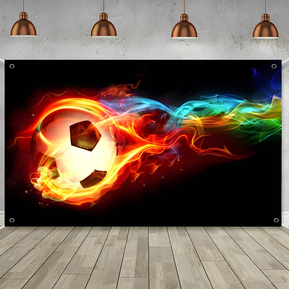 3D Ball Creative Pattern Hanging Flag Polyester Printed Banner Hand Pulled Flag