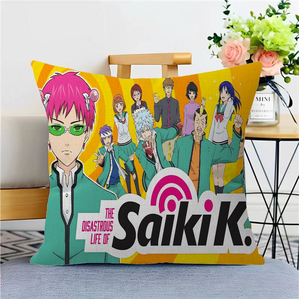 The Disastrous Life Of Saiki K Saiki Kusuo Cushion Cover Sofa Cushions Decorative Throw Pillows Home Decoration Pillowcover