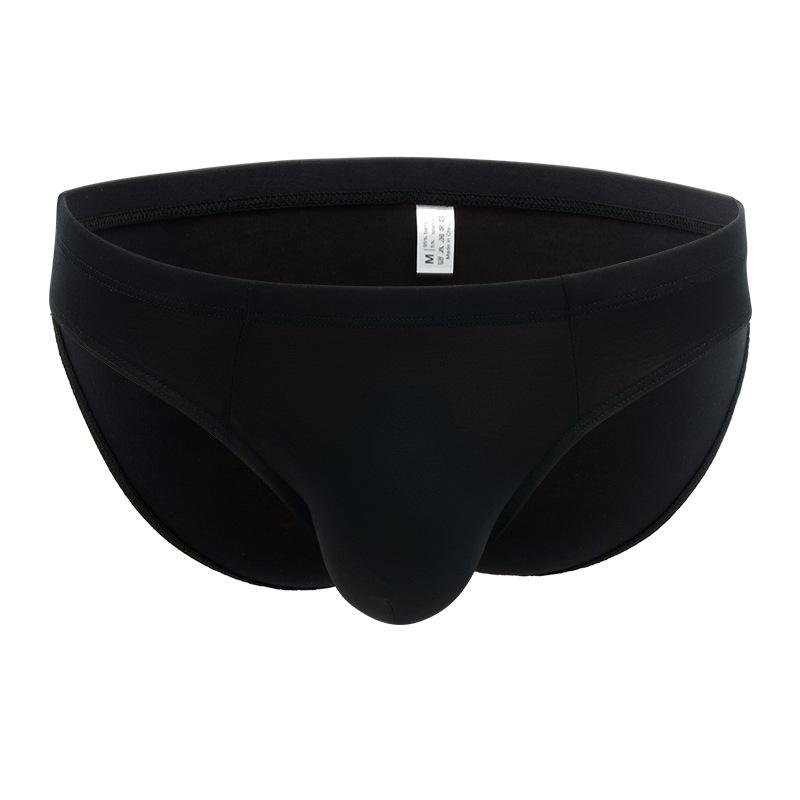 Men's Bamboo Fiber Antibacterial Triangle Briefs with European Waistband - Loose & Breathable.