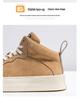 Men's Korean Style High-Top Skate Sneakers - Leather, Thick Sole, Height-Increasing, Trendy Casual Shoes for Teens (Spring/Autumn)