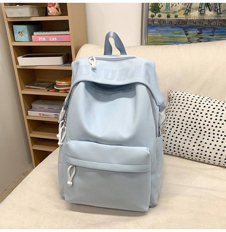 

Школьный рюкзак женский однотонный маленький свежий рюкзак для старшеклассницы студентки колледжа кампус простой рюкзак женский синий