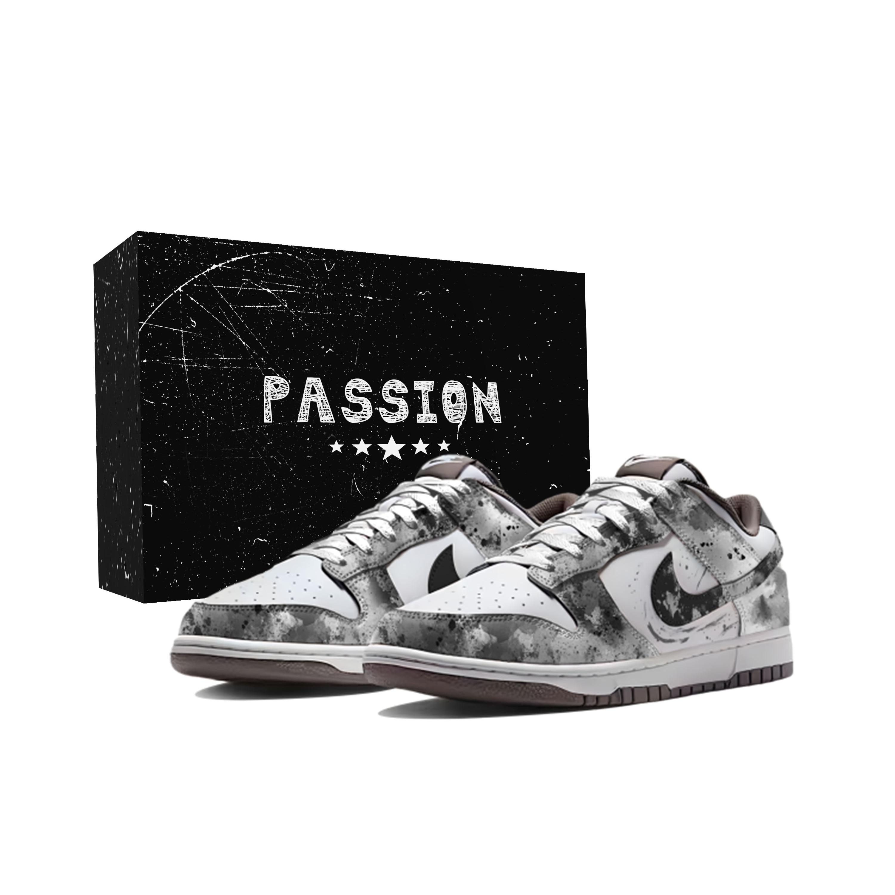 

Nike Dunk Galaxy Starry Sky Abrasion Resistant Slip Resistant Low top Skateboard Shoes Unisex Silver Gray White HF5441-111(Team1142-) 44