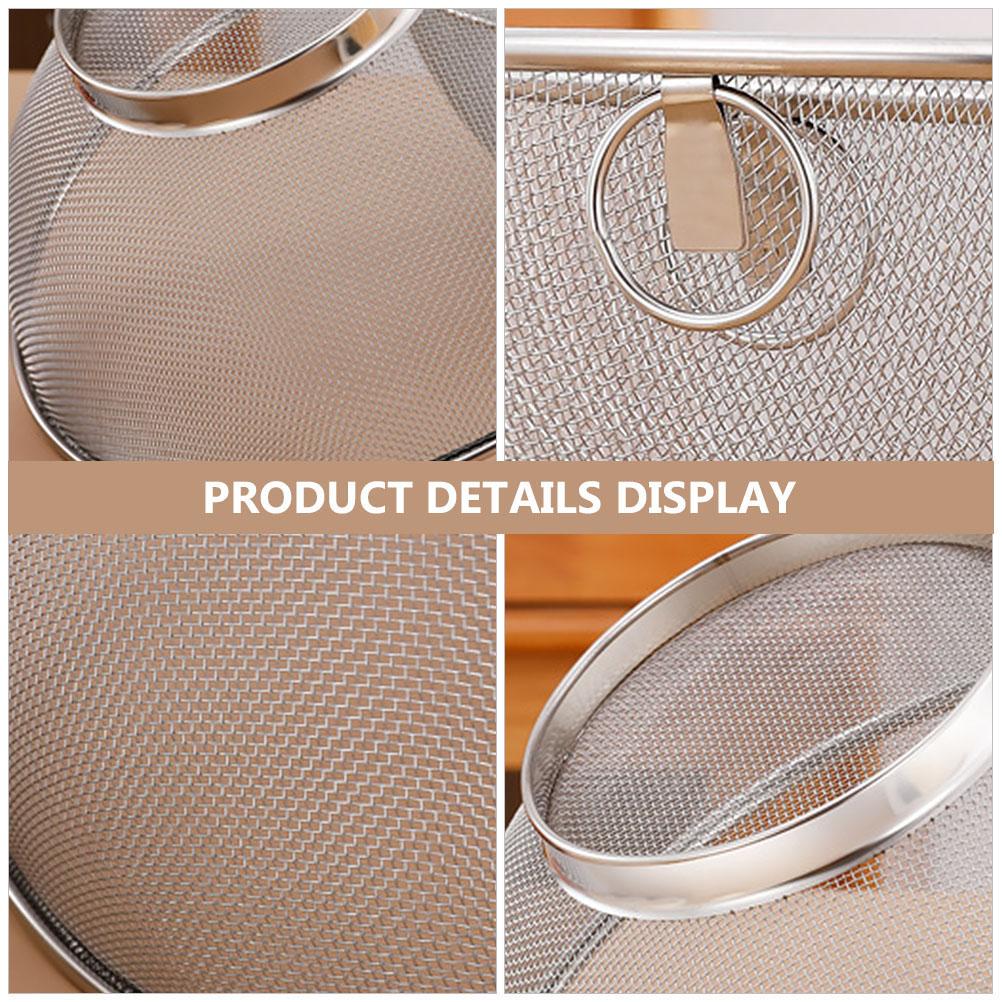 Stainless Steel Rice Mesh Strainer Strainer Mesh Draining Rice Strainer Washing Bowl Fine Strainers for Kitchen