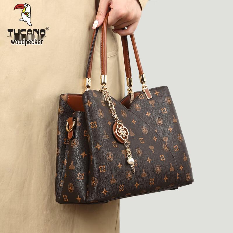 Tucano Klassische Damen-Handtasche mit Print & Umhängetasche