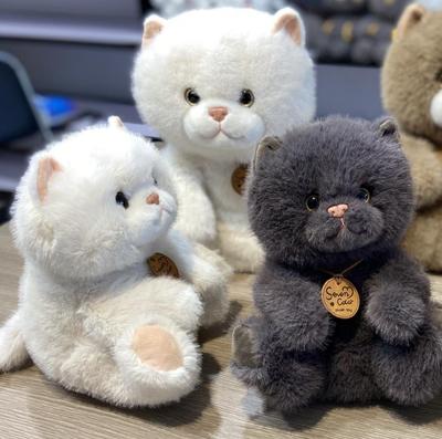 Simulation Cat Fox Doll Three-color Cat Pose Plush Toy Doll Machine Doll Grab Machine Doll