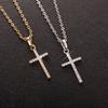 New Crystal Christian Jesus Cross Pendant Necklaces Women Fashion Gold Silver Color Clavicle Chain Necklace Collar Jewelry Gift
