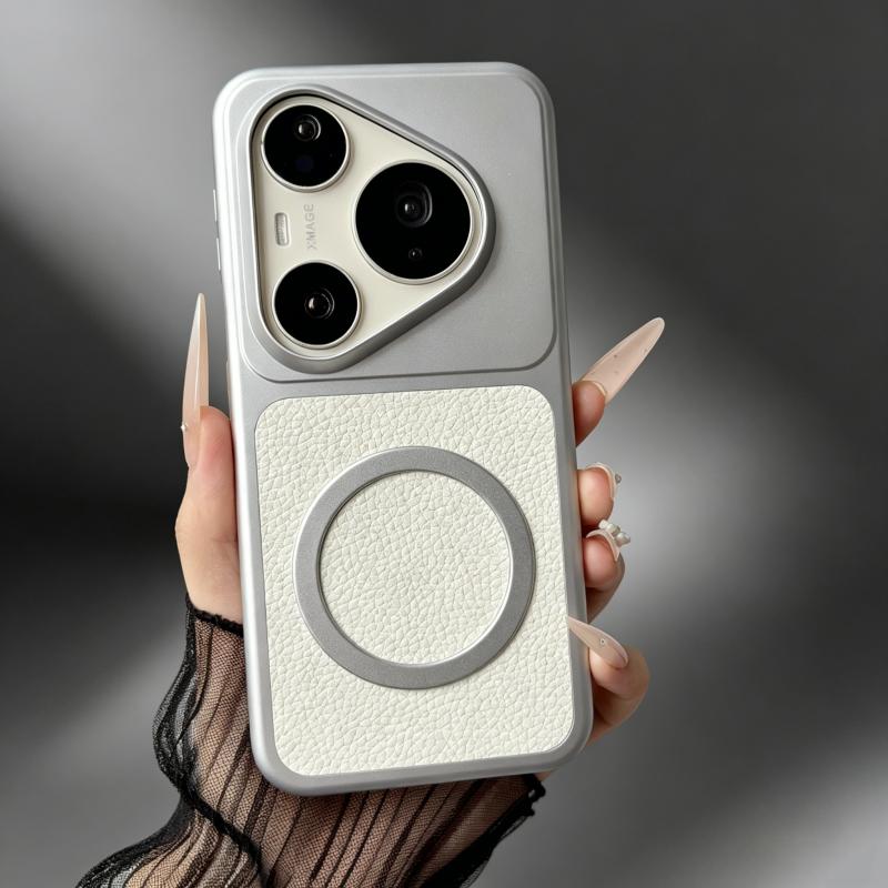 Роскошный ретро-чехол с кожаной текстурой и магнитом для Huawei Pura 90 80 70 Pro Max Mate 80 70 60, беспроводная зарядка, покрытие, крутая крышка