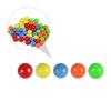 100Pcs Colorful Plastic Balls 5 Colors 15Cm Diameter for Counting Learning Kids Safe Smooth Non-Toxic Small Marbles for Family