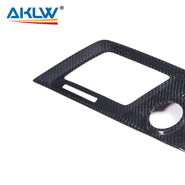 Center Console Gear Shift Button Panel Decoration Cover for Corvette C7 Stingray ZR1 Z06 2014 Real Carbon Fiber Interior