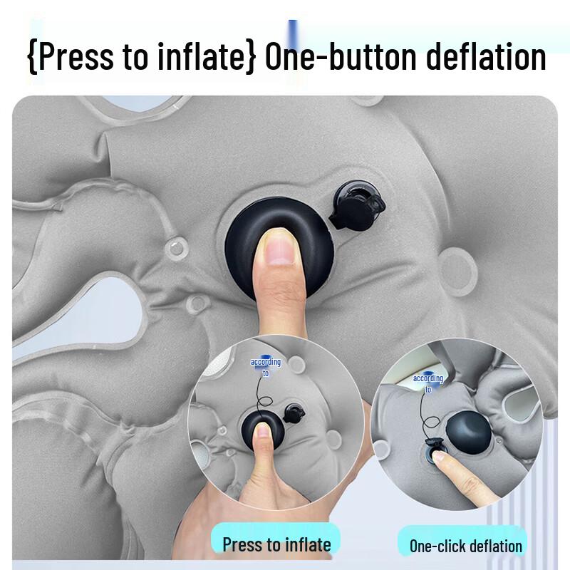 HEZHENG Ergonomic Inflatable Lumbar Support Cushion CN plug (adapter included)